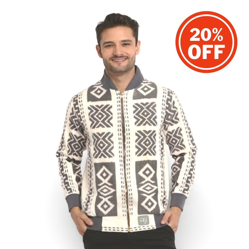 Termurah Jaket Tenun Bomber Batik Etnik Troso Motif - Jaket Bomber Batik Pria - Jacket Pria Keren