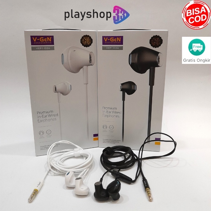 Headset Earphone Handsfree Henset VGEN VEP1-02A Stereo Extra Bass Android Original