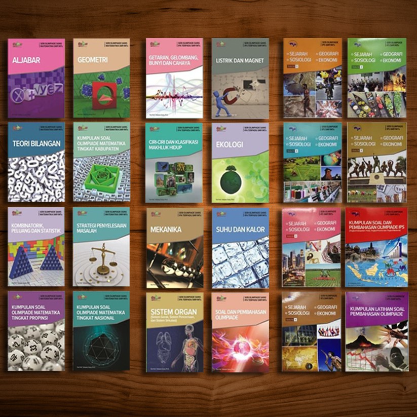 24 Buku Seri OLIMPIADE SMP Matematika, IPA, IPS by Prof. Yohanes Surya