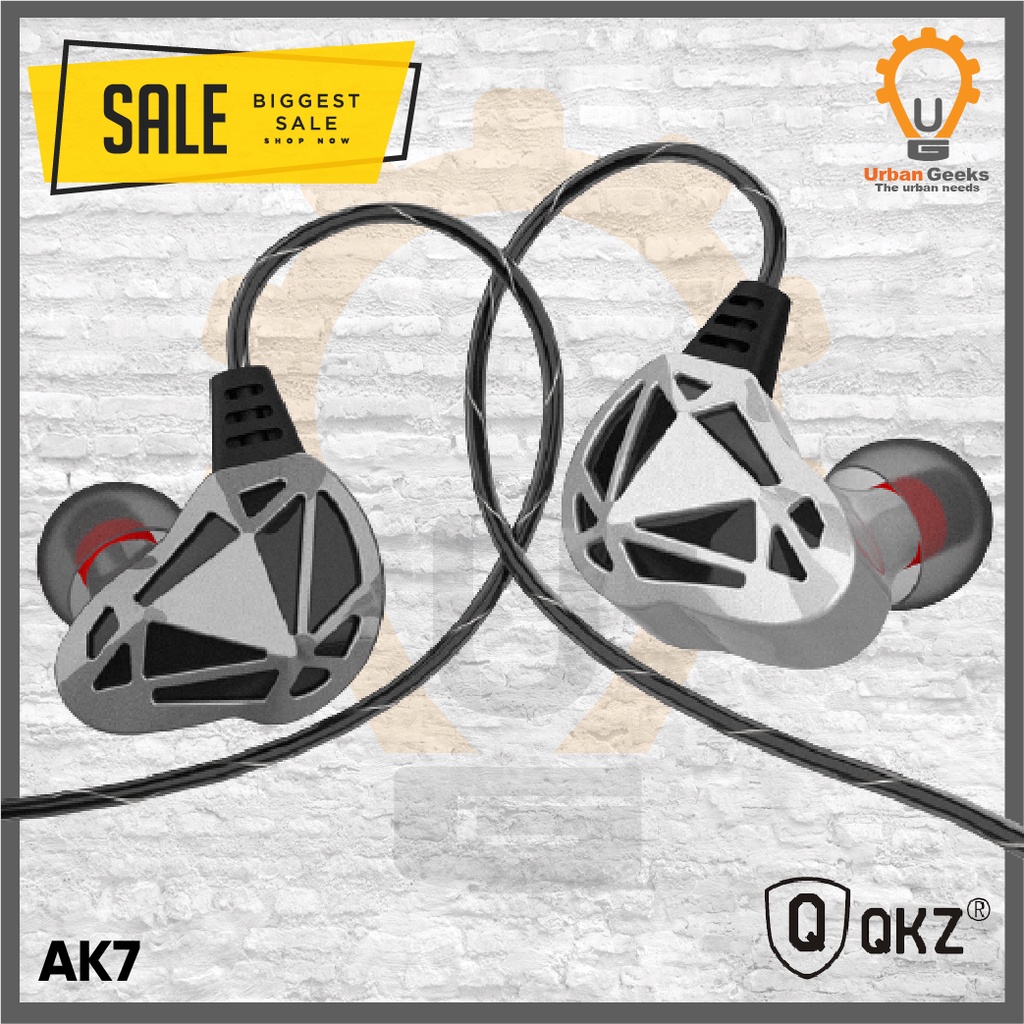 Earphone QKZ AK7 with Mic Bass In Ear Monitor Sport Headset IEM