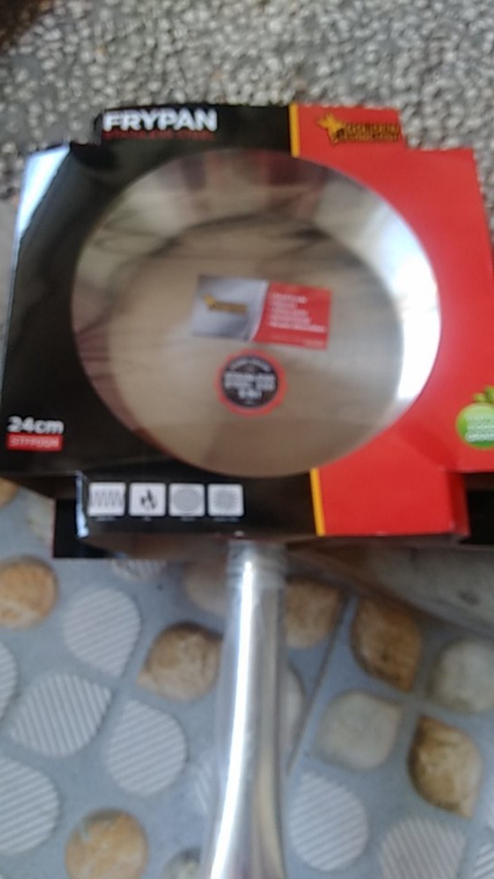 Wajan Stfp0124 - Wajan Fry Pan Diameter 24 Cm Stainless Golden Flying Fish Kitchenware