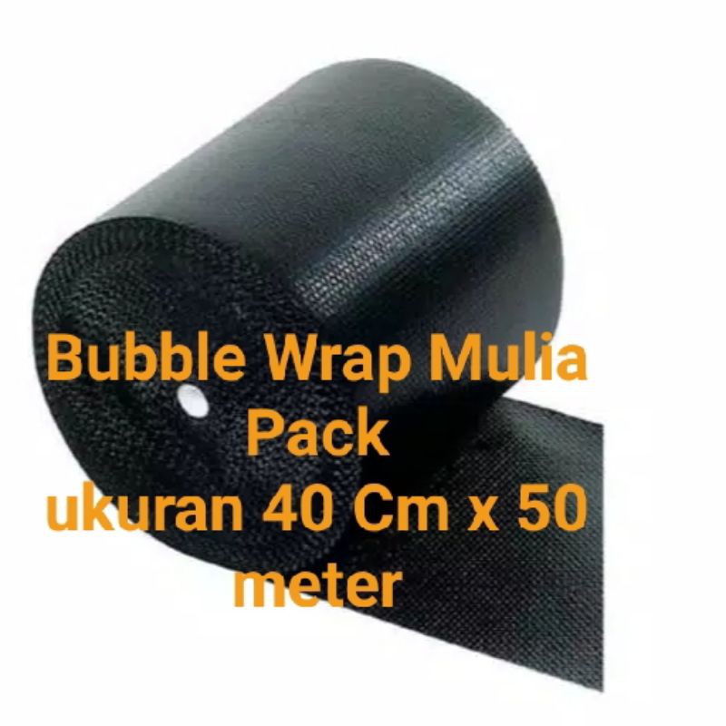 

Bubble wrap hitam ukuran 40cm x 50m merk mulia pack