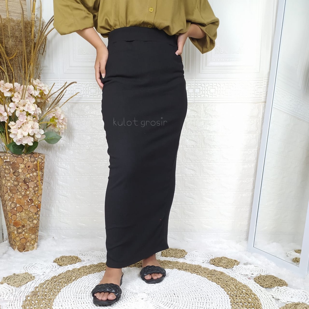 ROK SPAN RAJUT KNITTED/ROK SPAN PANJANG BAHAN RAJUT KNITT