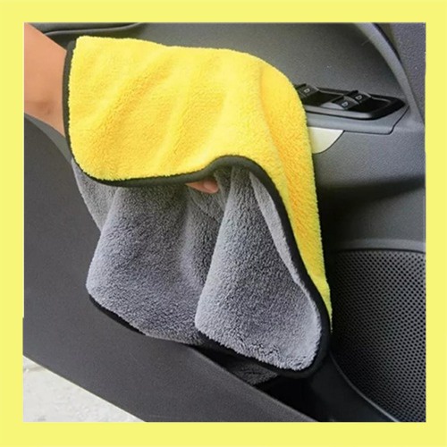 FS KAIN LAP MICROFIBER 400GSM 30X30CM KAIN LAP KUNING MOBIL MOTOR SERBAGUNA 2 SISI / OTOMOTIF TOWEL