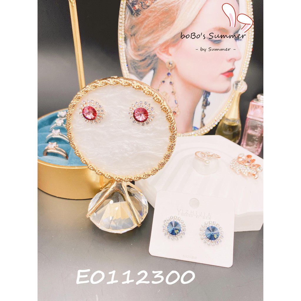 Anting Vintage Gaya Eropa Kristal Zircon Mewah Tusuk Silver 925 Aksesoris Earrings Premium