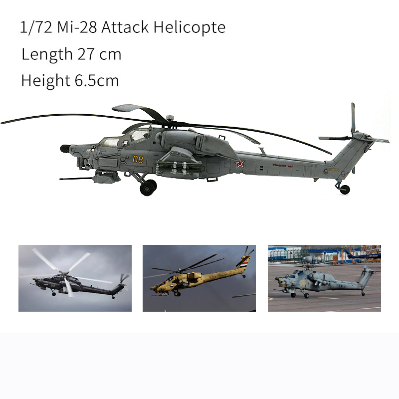 Mainan Model Pesawat Helikopter Militer Mi-28 Havoc Attack Skala 1 / 72