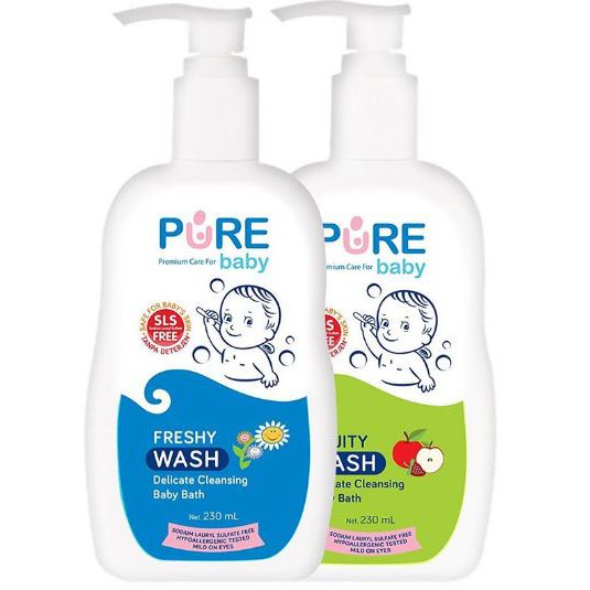 MOMS_ Pure Baby Bath Fruity Freshy Wash 230ml SABUN MANDI BAYI