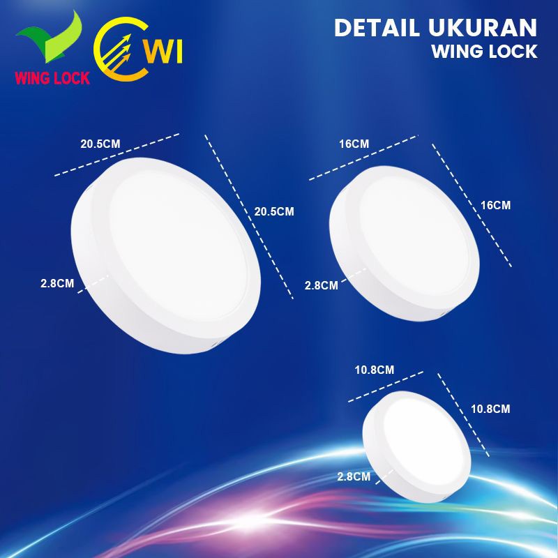 Downlight OB Bulat Panel LED 6W 12W 18W Wing Lock /Lampu Plafon Outbow