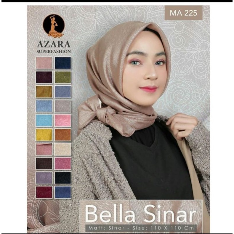 jilbab segi empat lasercut bella sinar azara