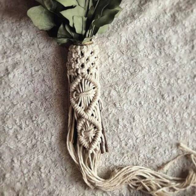 READY STOK) macrame bouquet wrapping / macrame wall hanging