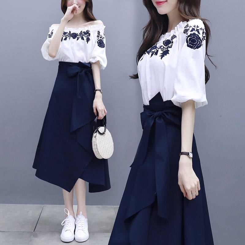 One piece / suit goddess model two piece dress women's spring and summer 2020 new temperament Korean