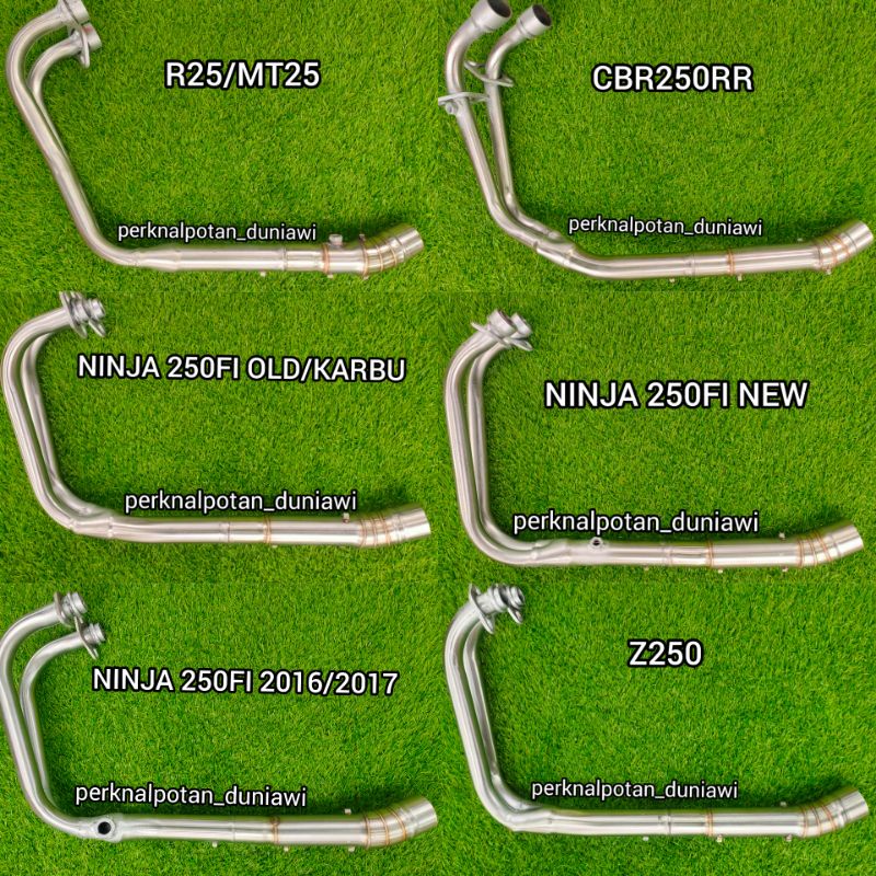HEADER / LEHERAN UNDERBELLY NINJA 250 FI KARBU R25 MT25 CBR250RR Z250 inlet 50/51mm