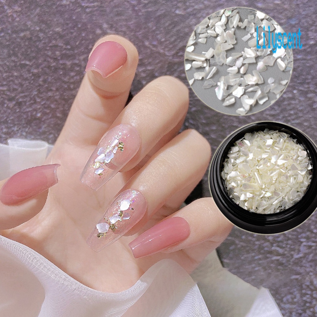 Lily 1 Kotak Kulit Kerang Alami Untuk Dekorasi Nail Art / Manicure / Fotografi