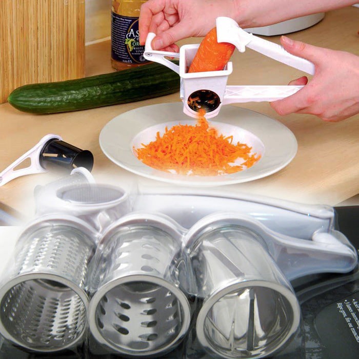 VOM-Parutan 3 in 1 Hand Rotary Multifunctional Grater 0347