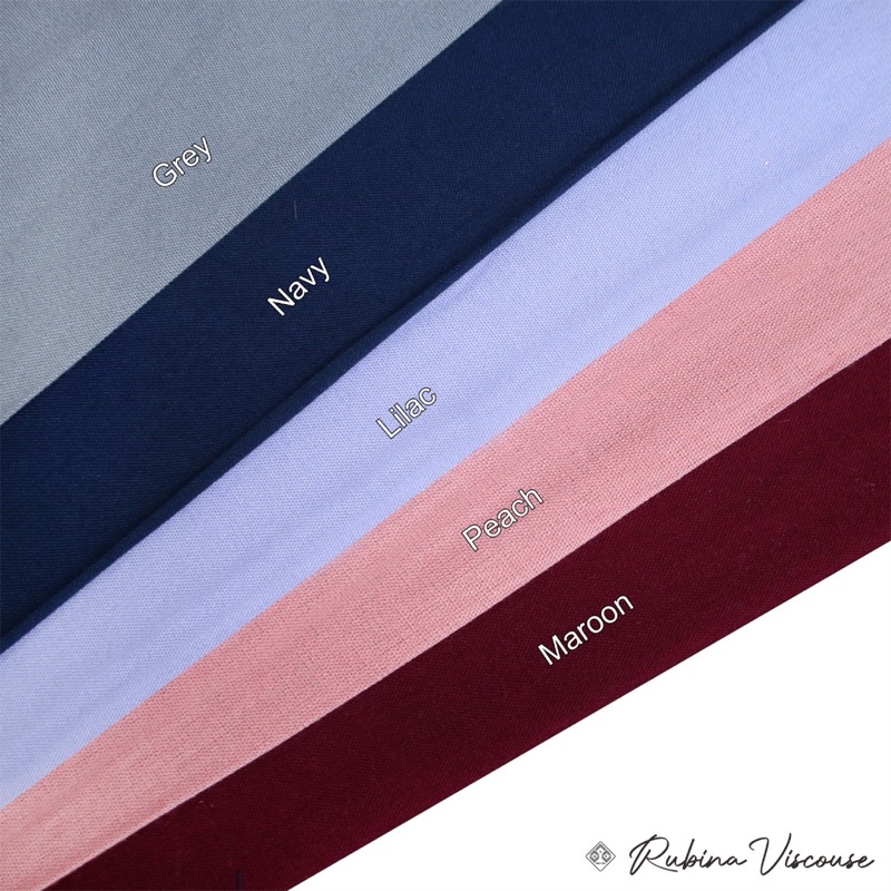 KAIN RAYON RUBINA VISCOUSE PER 0.5m RAYON POLOS UNIQLO SEMI-TWILL UNTUK HOME DRESS PAJAMAS PREMIUM