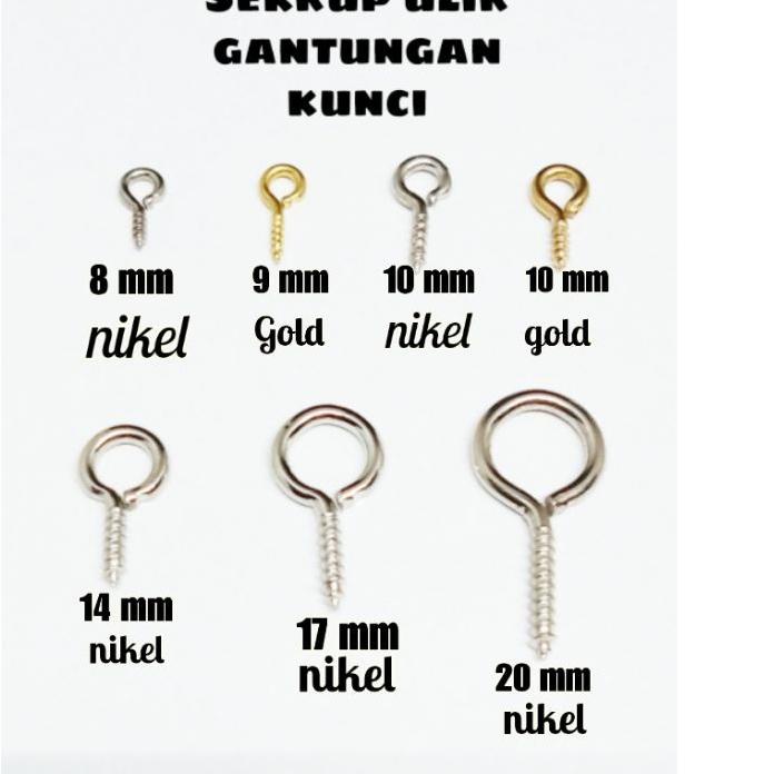 10.10 MALL Sekrup boneka/sekrup gantungan kunci sekrup bahan craft kerajinan tangan-144pcs