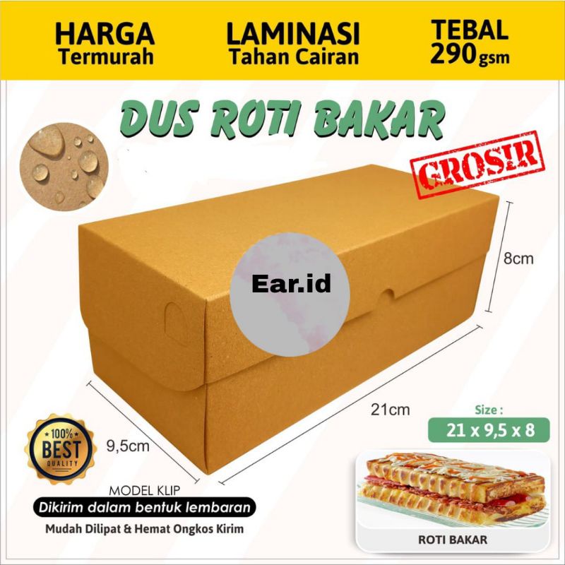 

Dus Roti Bakar Kraft 290gsm Kotak Kue Roti Donut
