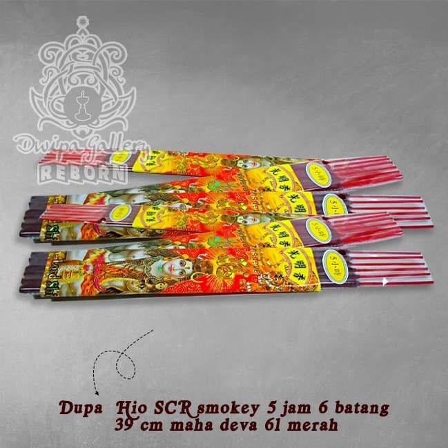 Dupa/ Hio wangi SCR smokey 5 Jam 6 batang 39 cm maha deva 61 merah