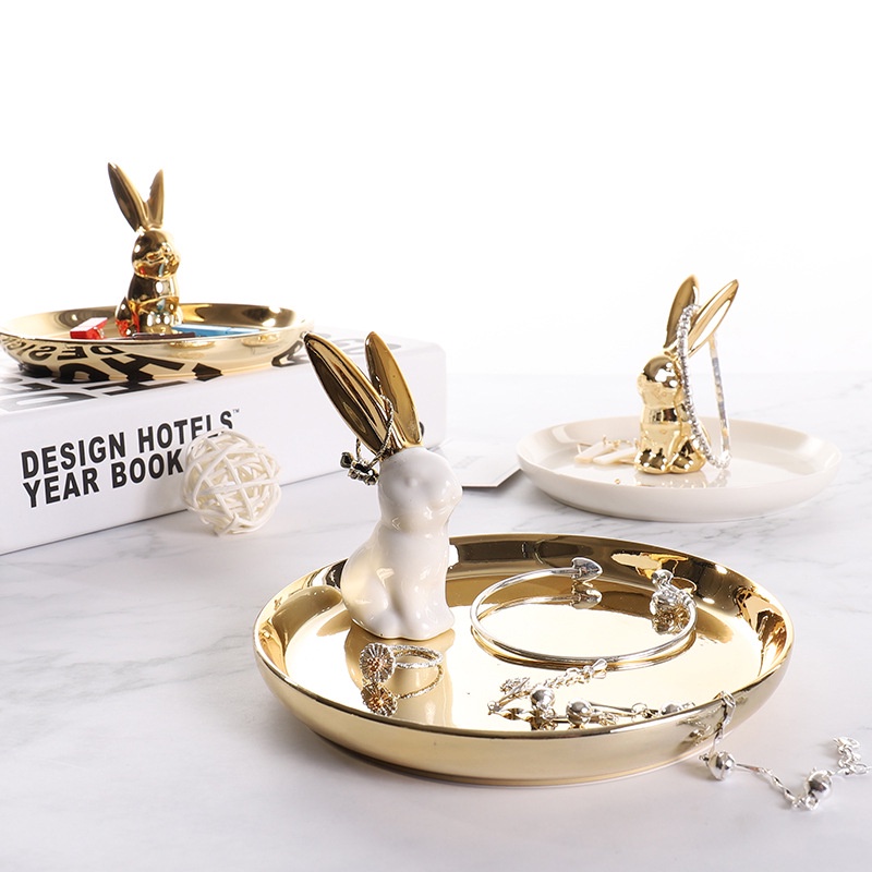 Tempat Perhiasan Aksesoris Rabbit Kelinci Tray Accesoris Jewelry/ Tempat Kunci Hiasan Meja Souvenir