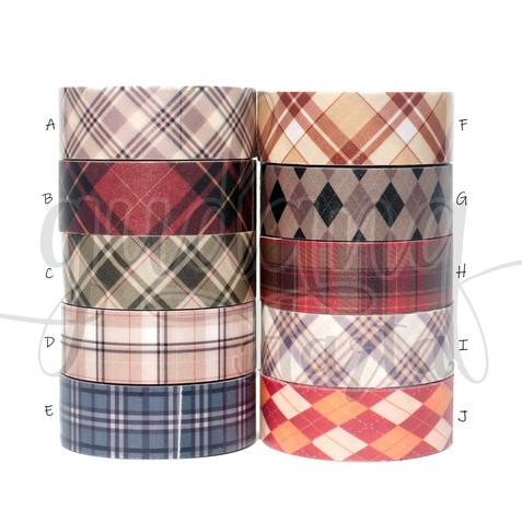 Masking Tape Kotak Kotak Selotip Motif Square Unik Isolasi GH 314010