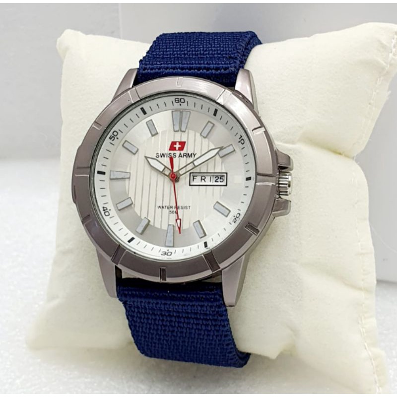 Jam Tangan Army Canvas Swiss Date Day