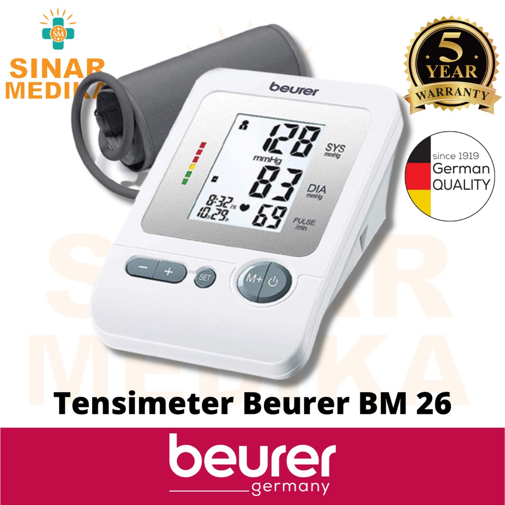 TENSIMETER BEURER BM 26 . ALAT PENGUKUR TEKANAN DARAH BEURER BM26 . TENSI METER DIGITAL LENGAN ATAS