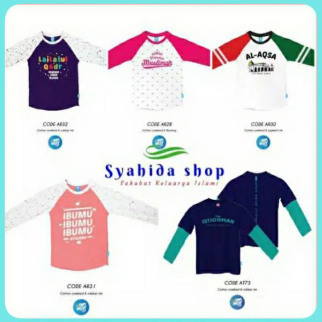  Kaos  Anak  Kaos  Muslim  Kaos  Islami Ammar Kids Kaos  Cewe 