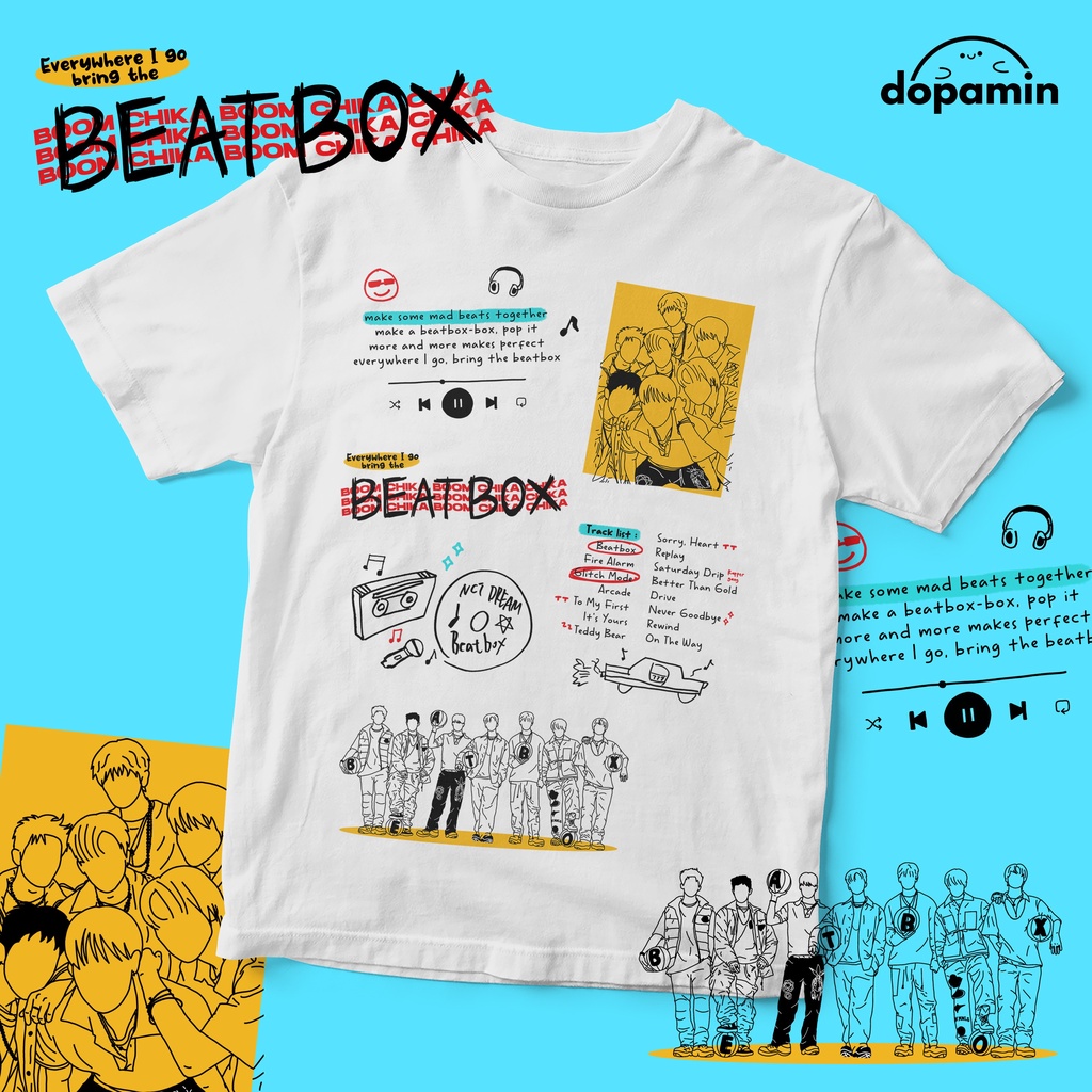 Kaos NCT DREAM BEATBOX kaos kpop pria wanita unisex fanmade
