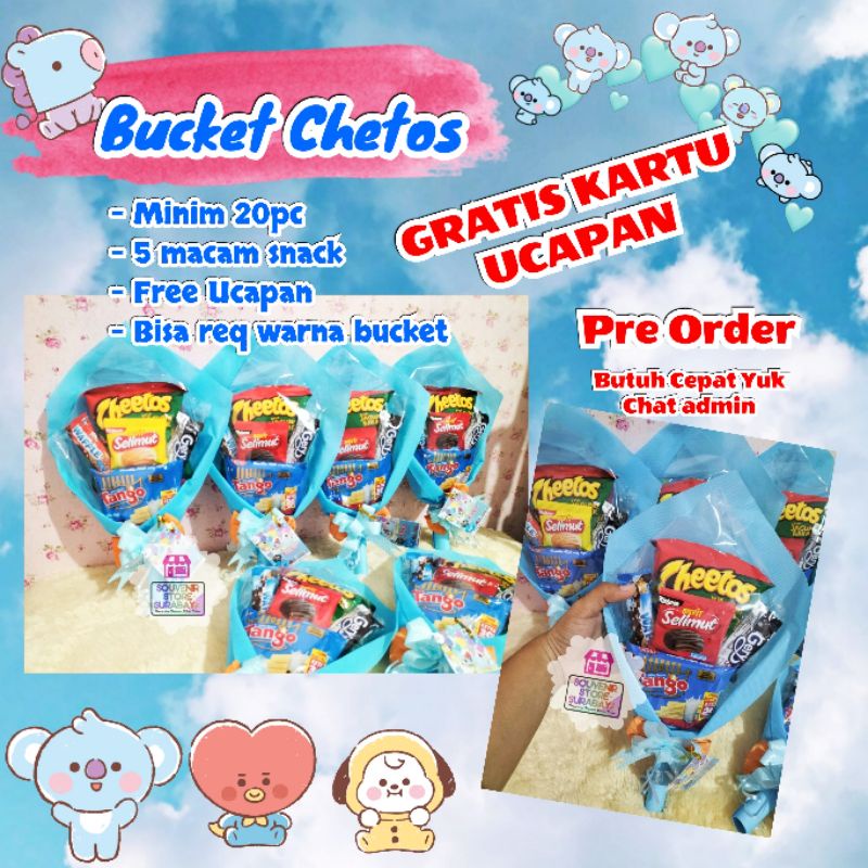 Bucket Snack Ulang Tahun / Bucket Mini / Bucket Chetoss / Bucket Ultah Unik / Snack Ulang Tahun Surabaya