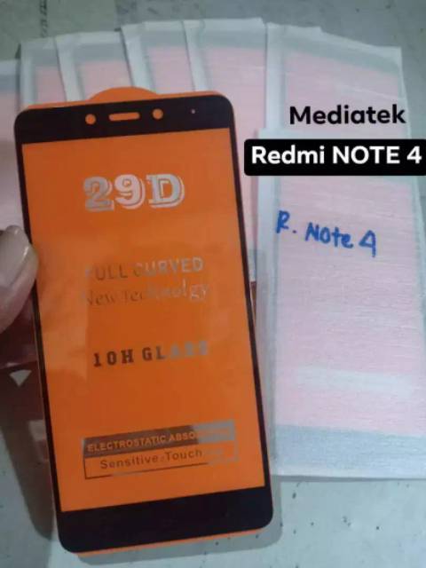 Tempered glass redmi note 4/note 4x full cover