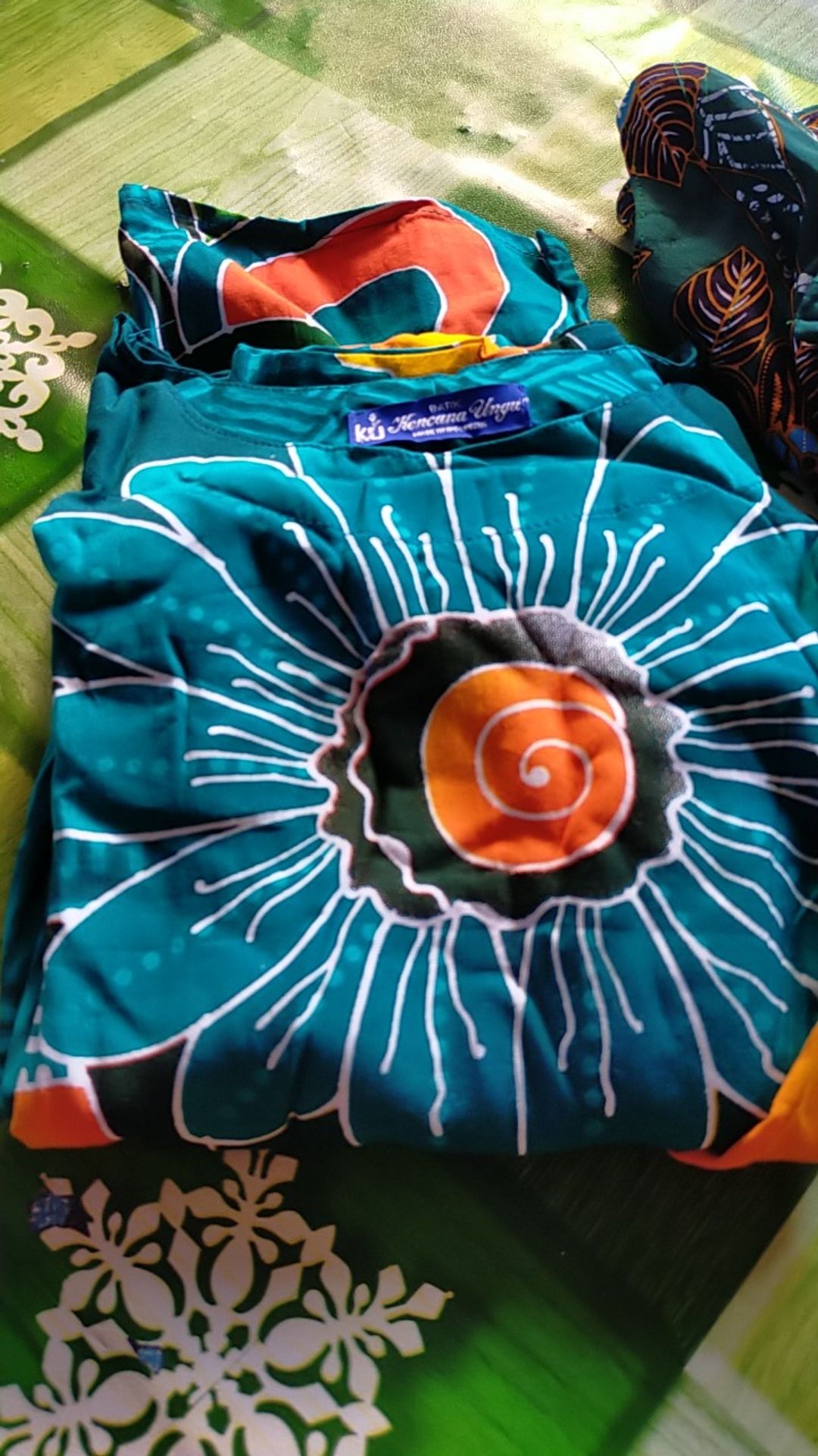 Stelan Celana Kulot Jumbo Ll Kencana Ungu Lebel Biru