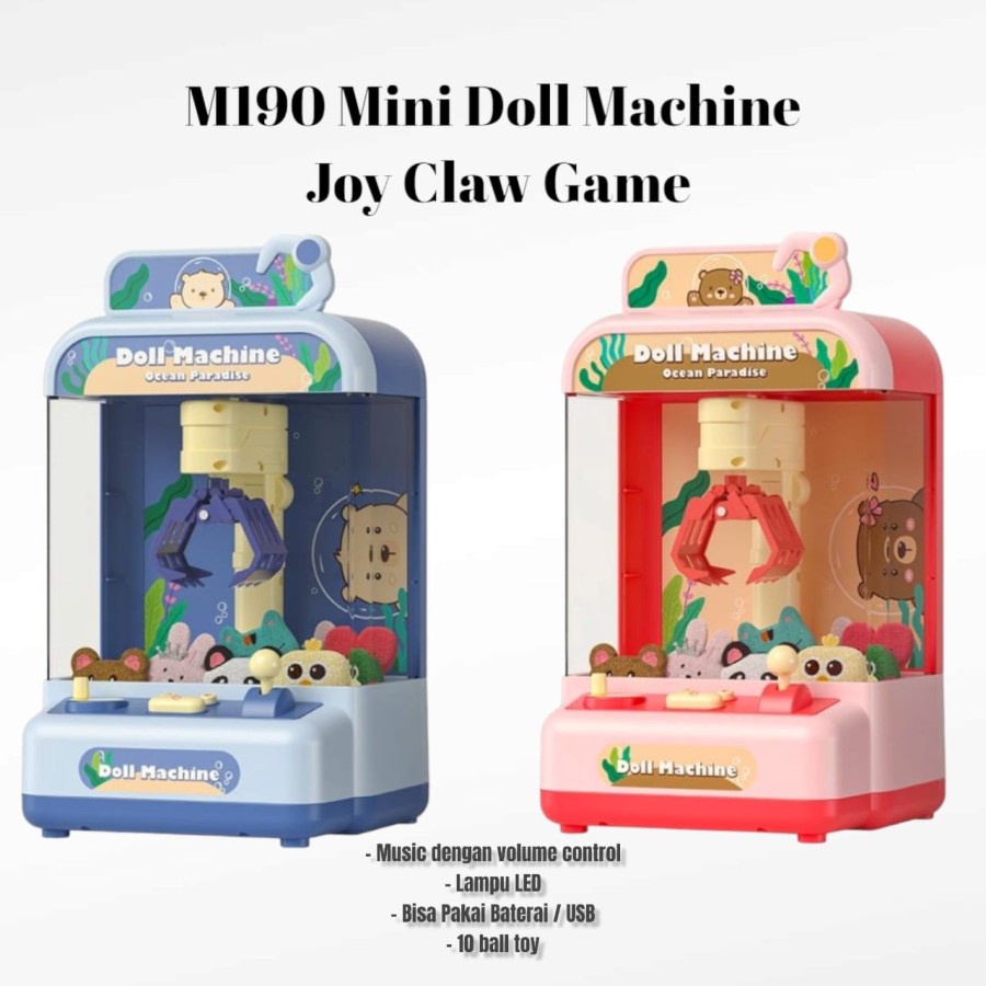 M190 Mainan Anak Mini Doll Joy Claw Machine - Mesin Capit Boneka Game