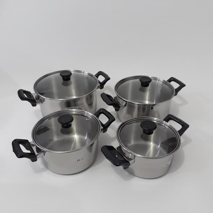 Baru MAXIM SUPER PAN PANCI SET 4PCS PANCI STAINLESS COOKWARE SET