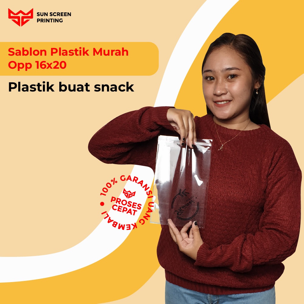 Sablon Plastik Murah Opp 16x20