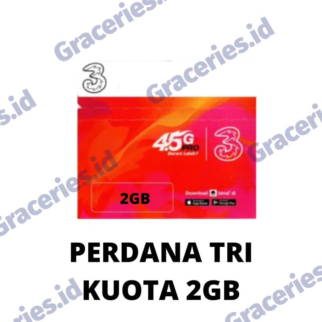 PERDANA TRI KUOTA HAPPY 2GB / PERDANA TRI ISI KUOTA 2GB