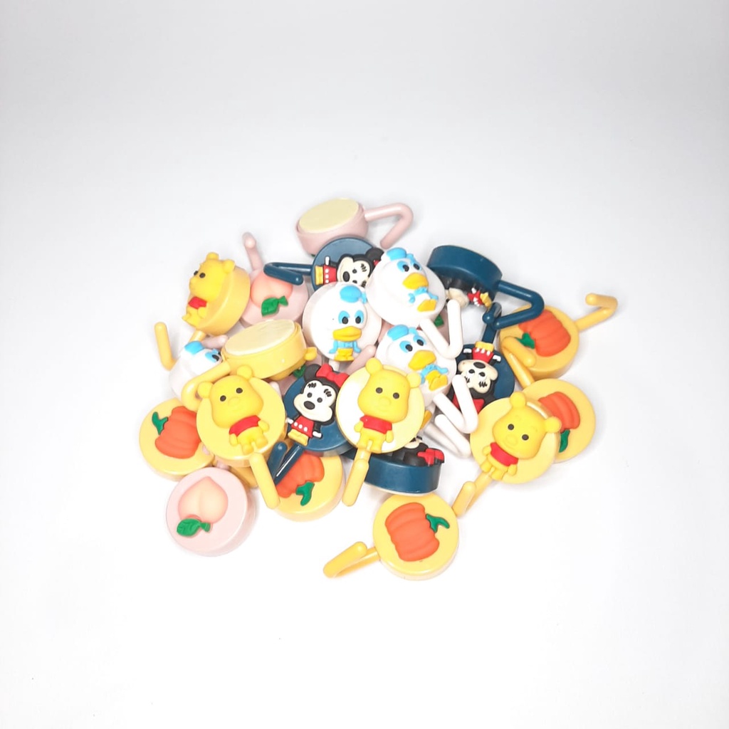 Gantungan Serbaguna Tempel Dinding Model Hook motif Karakter Lucu