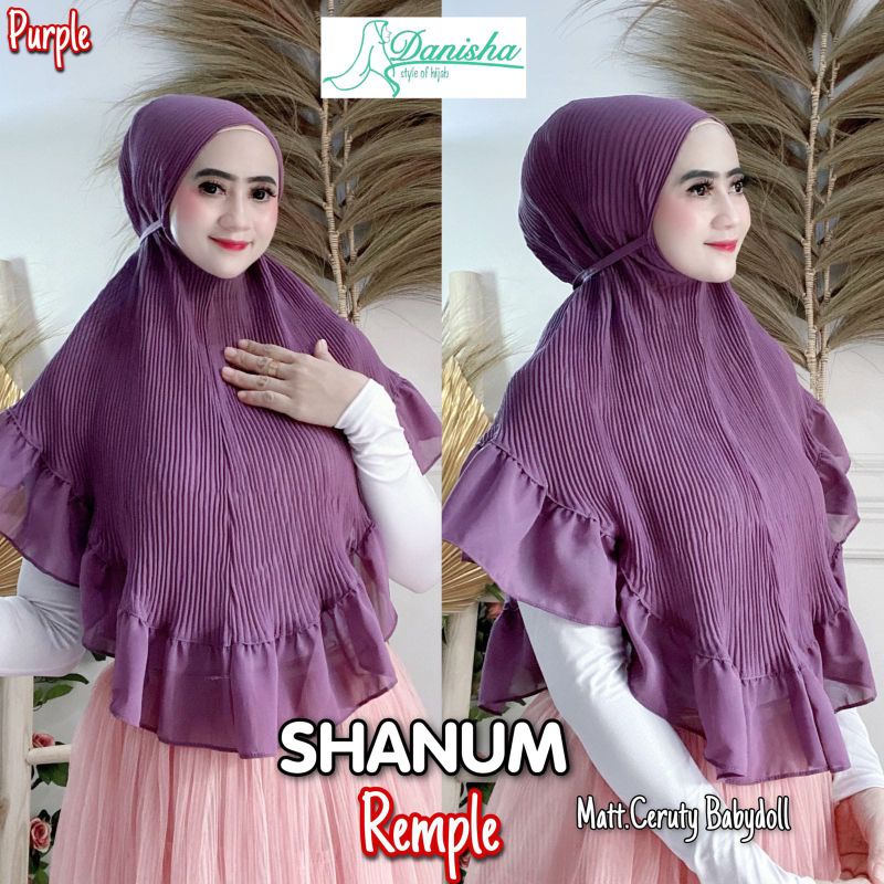 Jilbab Maryam Plisket Shanum Rempel Simpel Original Danisha-4