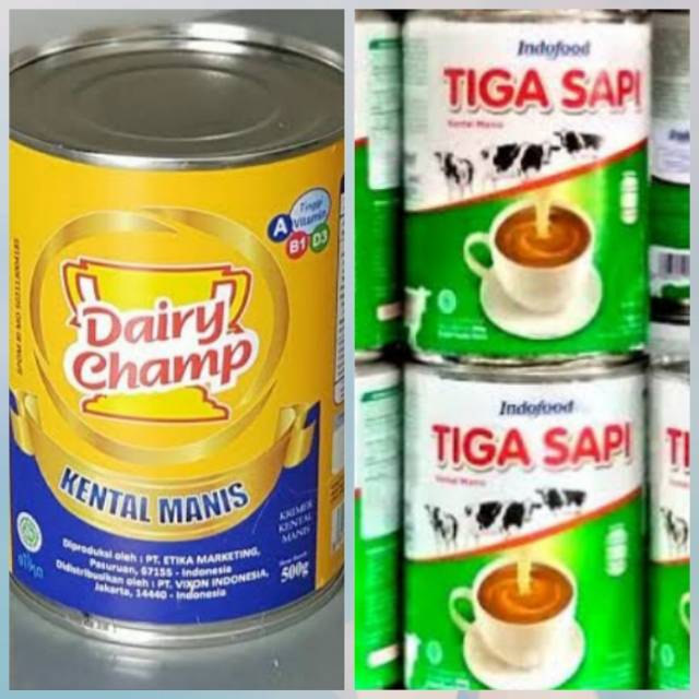

Dairy Champ & Tiga Sapi Susu kental manis (SKM)