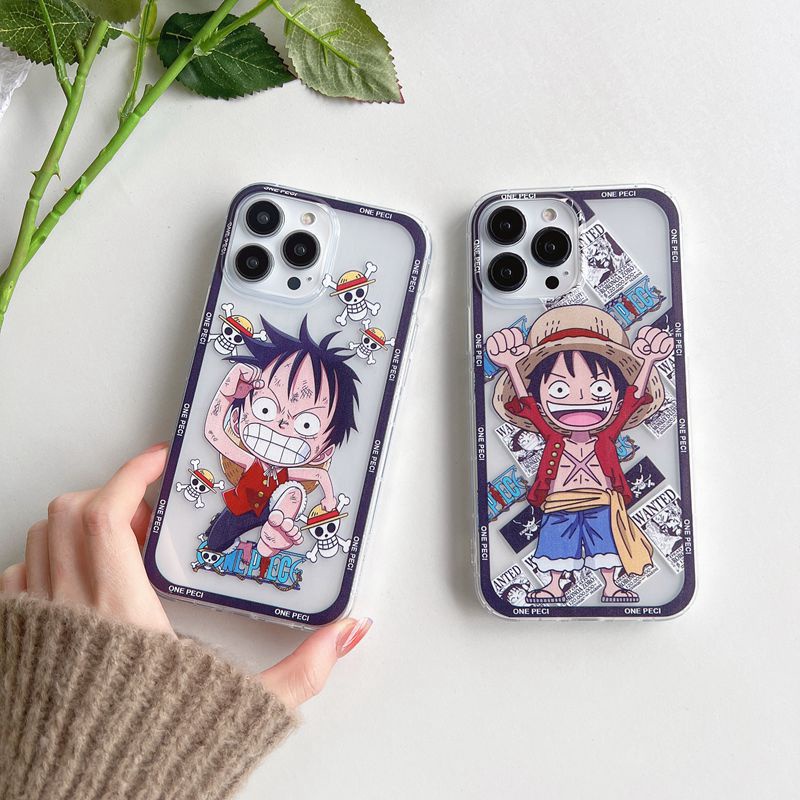 Anime One Piece Luffy Soft Case iP iPhone 11 12 13 Pro Max 6 6S 7 8 + Plus X XR SE 2020 XS Max Casing Xiaomi Redmi 9A 9C 9T Note 7 8 9 Pro