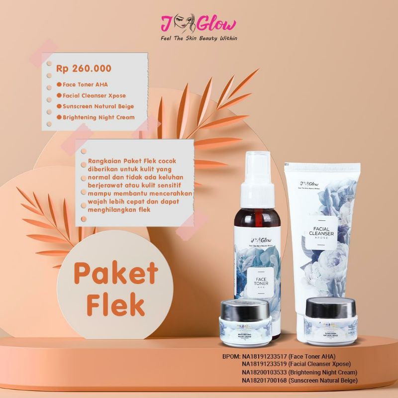 Jglow skincare paket flek