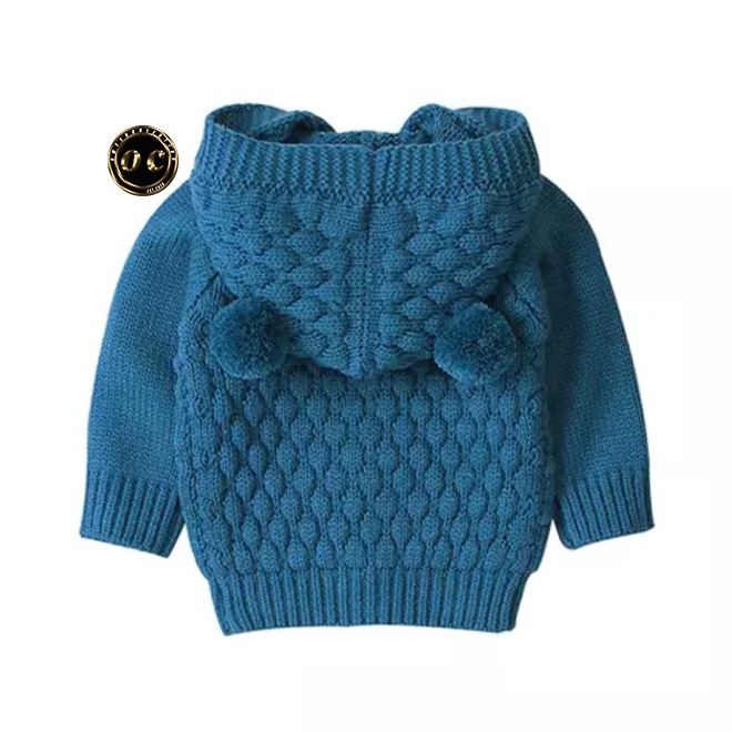 Hoodie rajut import anak bayi laki-laki dan perempuan usia 6-12 bulan bahan premium banyak pilihan warna #Baju rajut bayi #Baju bayi prempuan #Baju bayi laki laki  #Jumper bayi-5