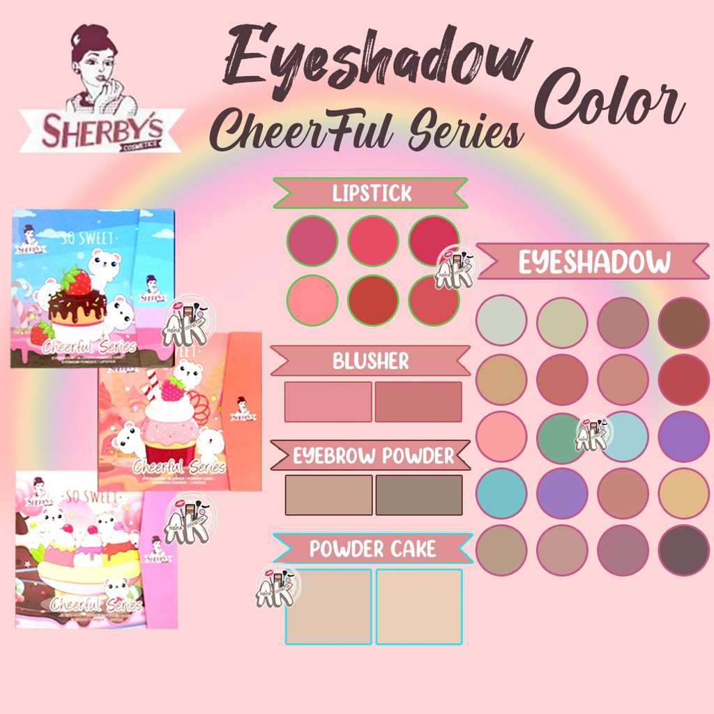 SHERBYS SERIES ( BLUSH ON/ EYESHADOW PALETTE/ LIP GLOSS / LIP TINT )