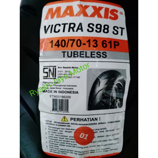 Ban tubeless Maxxis Victra 140/70-13 for N-max/new/PCX new 160/ADV