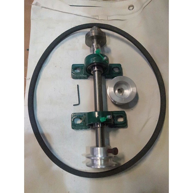 Komponen As Gergaji Meja 1 inch Komplit Poli Dan Vanbelt