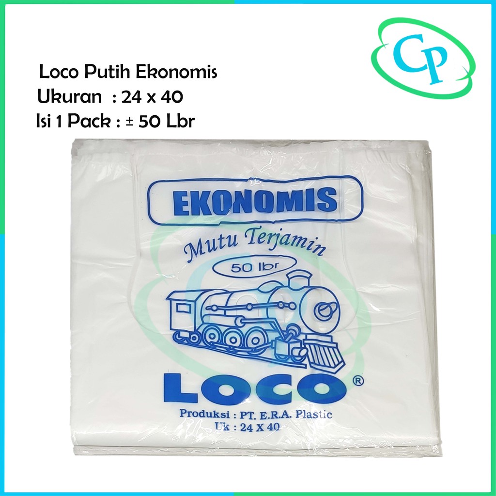 Jual Kantong Plastik Loco Putih Ekonomis X Isi Lembar Shopee