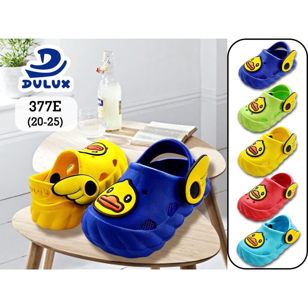 DX-377E Sandal Baim Anak Laki Laki Karakter Bebek / Sandal Karet Anak Cowok Merek Dulux Size 20-25