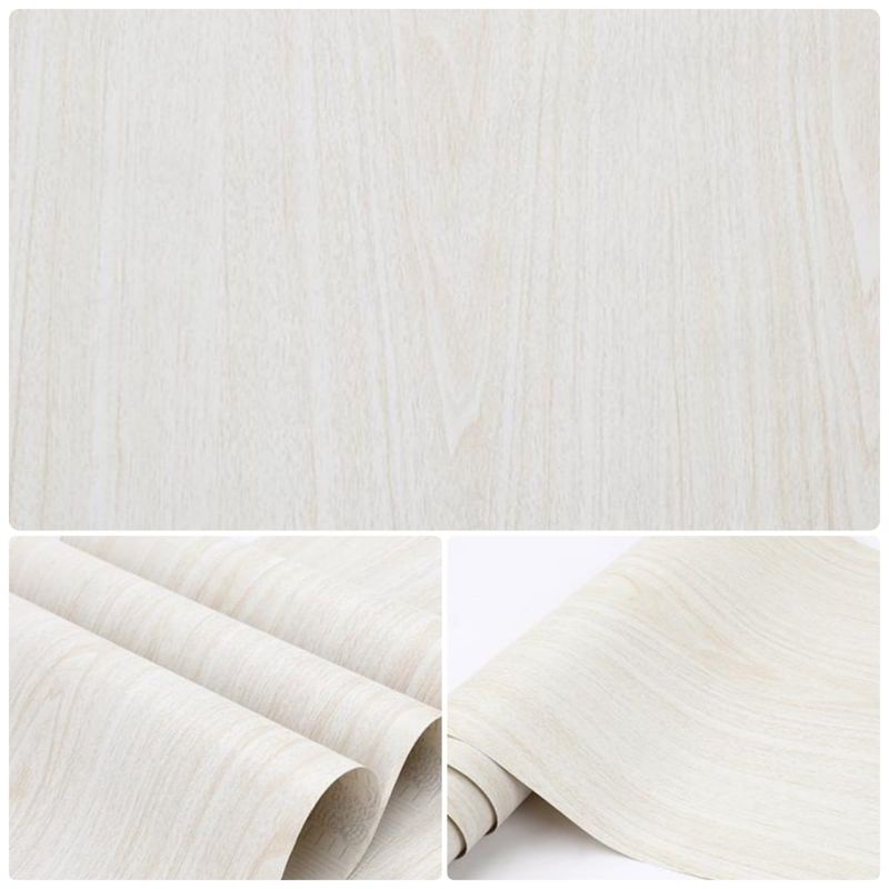 Wallpaper Dinding Sticker Dinding Kayu Putih Berserat
