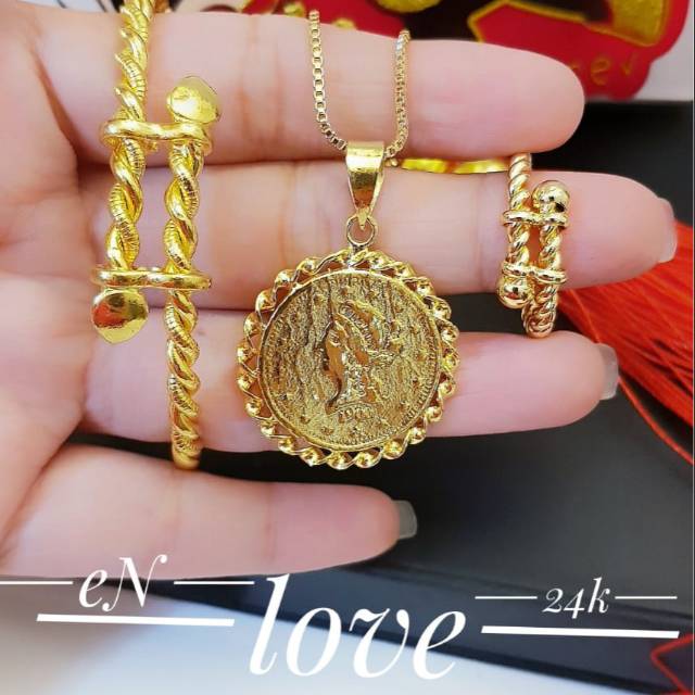 Xuping set perhiasan lapis emas 24k 1802i