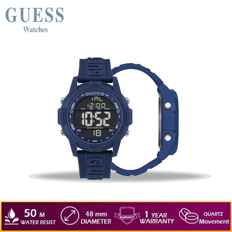 Jam Tangan Pria GUESS W1299G4 - Biru Original