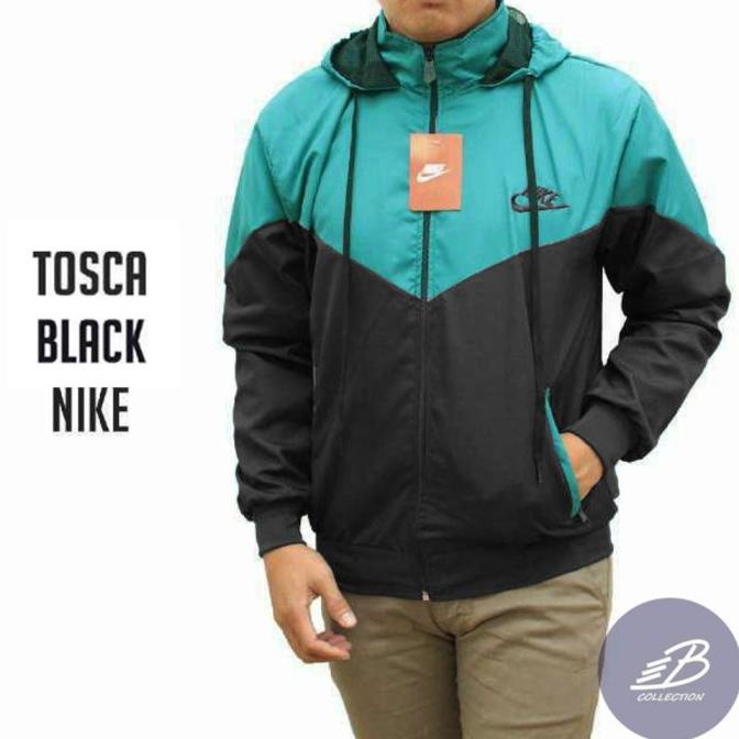 JAKET PARASUT NIKE WINDRUNNER WINDBREAKER BISA WATERPROOF HIJAU TOSCA